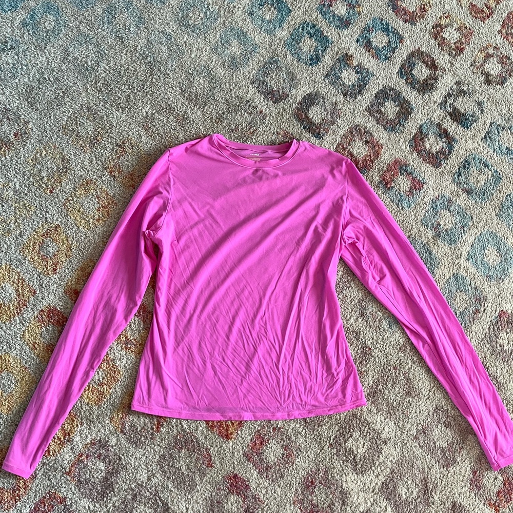 SKIMS Fits Everybody Long Sleeve T-Shirt in Neon Orchid